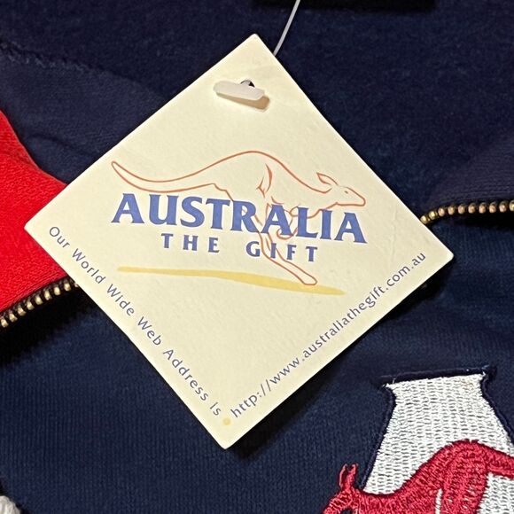 NWT Kanley Australia Quarter Zip Sweatshirt Red White Blue Made in Australia XXL - Picture 5 of 8